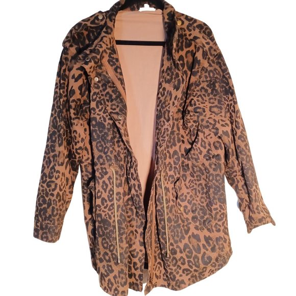 Leopard Print Plus Anorak Style Jacket NWOT - Picture 3 of 7